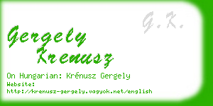 gergely krenusz business card