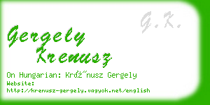 gergely krenusz business card